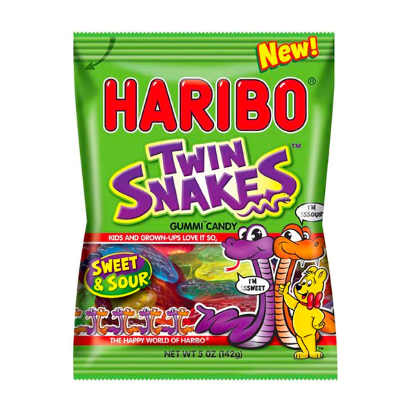 Haribo Twin Snakes Peg Bag 12 x 142g (5oz) image 0