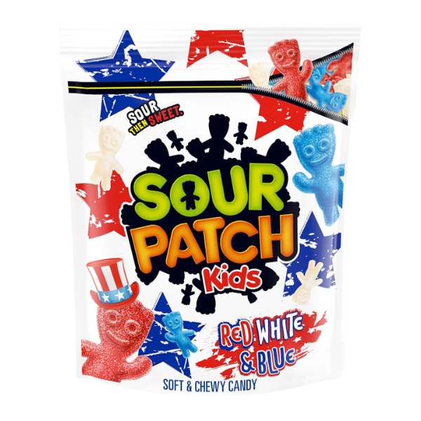 Sour Patch Kids Red White &amp; Blue Family Size Pouch Bag 1 x 816g (12.8oz) image 0