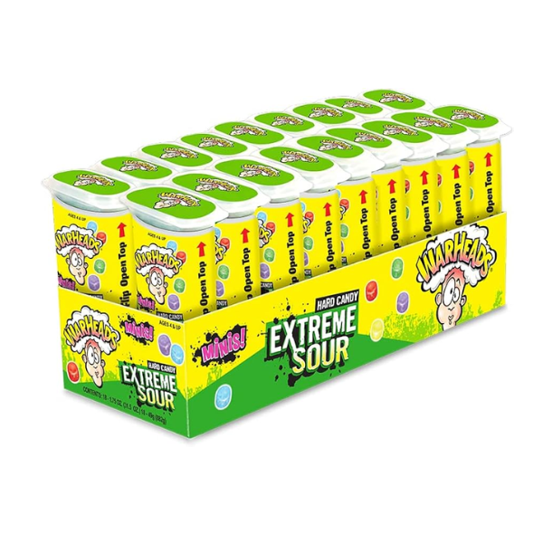 Warheads Mini Size Extreme Sour Hard Candy 18 x 49g (1.75oz) image 0