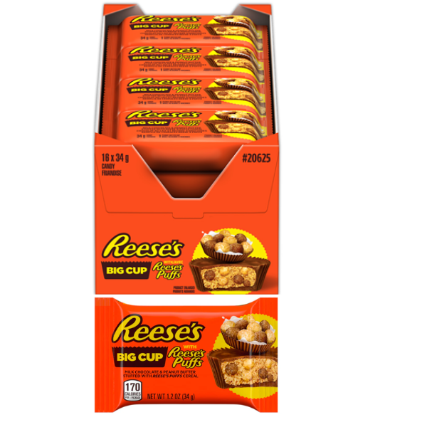 Reese's Big Cup With Reese's Puffs 16 x 34g (1.2oz) image 0