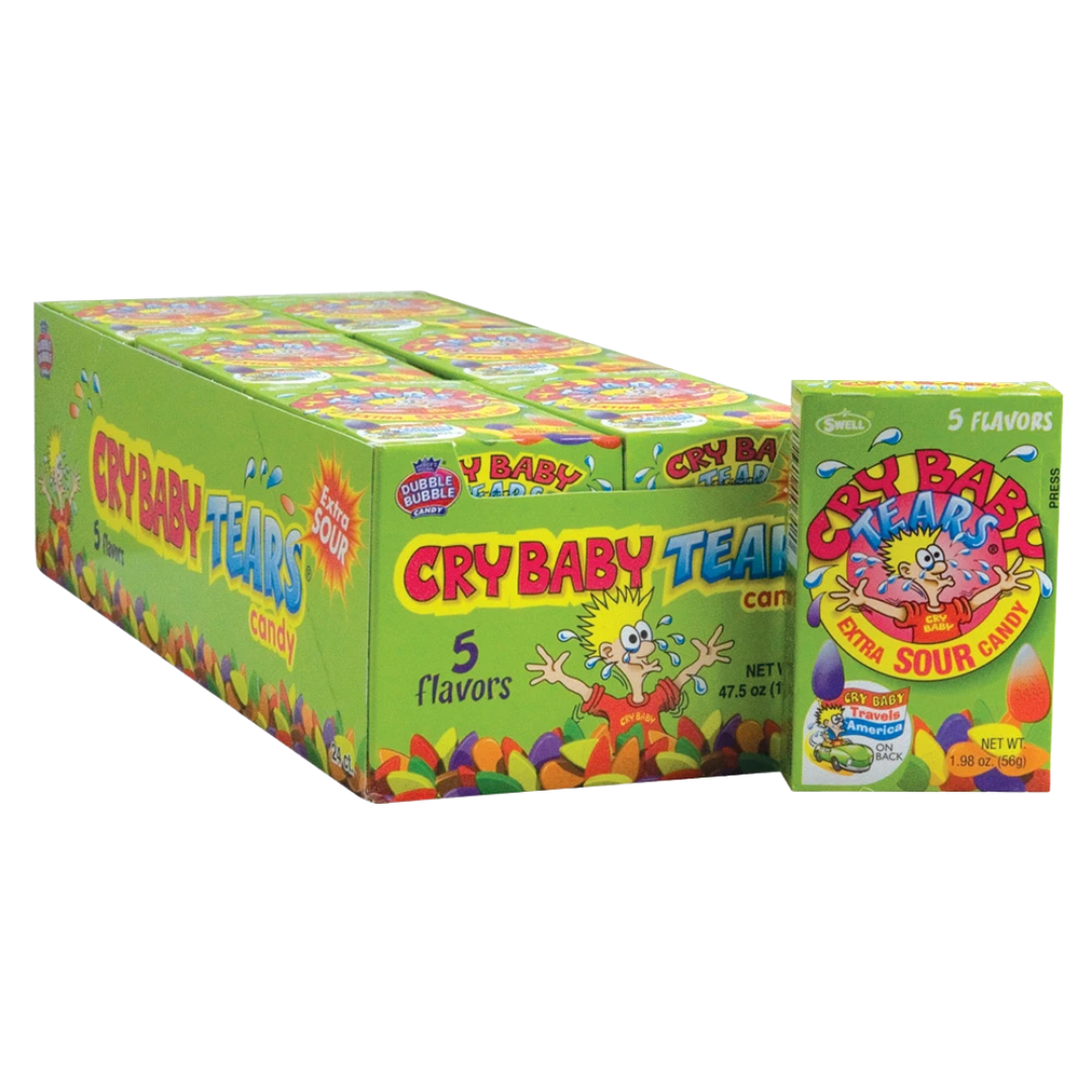 Cry Baby Tears Extra Sour Candy Small Box 24 x 56g (1.98oz) image 0