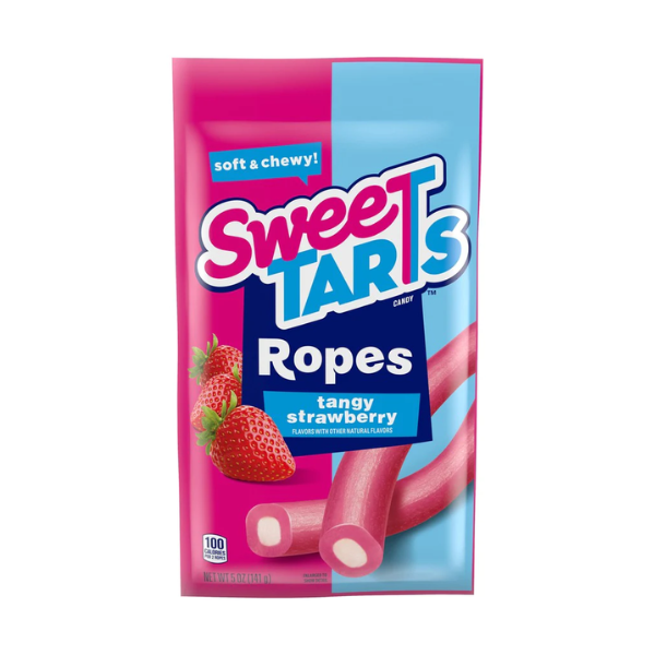 Sweetarts Ropes Tangy Strawberry Peg Bag 12 x 141g (5oz) image 0