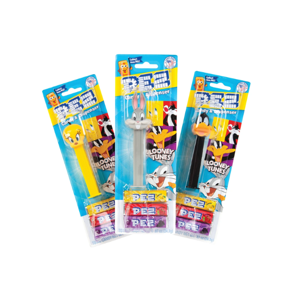Pez Looney Tunes Blister Pack 12 x 24.7g (0.87oz) image 0
