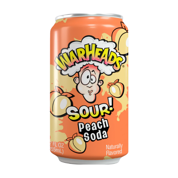 Warheads Sour Peach Soda Can 12 x 355ml image 0