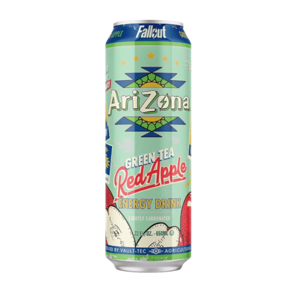 Arizona Green Tea Red Apple Energy Drink Big Can 12 x 650ml (22fl.oz) image 0