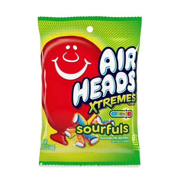 Airheads Xtremes Sourfuls Rainbow Berry Peg Bag 12 x 108g (3.8oz) image 0