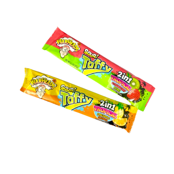 Warheads Sour Taffy Tropical Chewy Bar 24 x 42g (1.5oz image 0