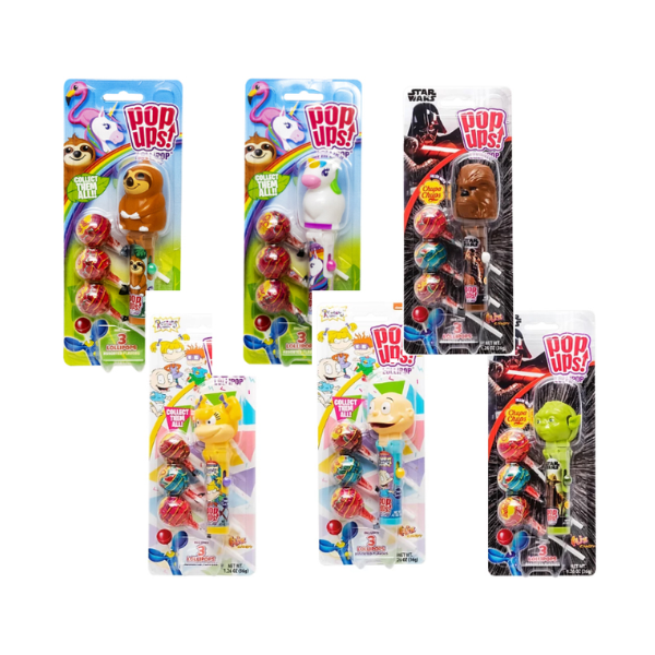 Pop Ups Lollipop License Mix Blister Pack 12 x 36g (1.26oz) image 0