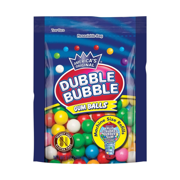 Dubble Bubble Gum balls Pouch Bag 12 x 198g ( 7oz) image 0
