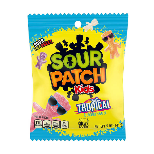 Sour Patch Kids Tropical Peg Bag 12 x 141g (5oz) image 0