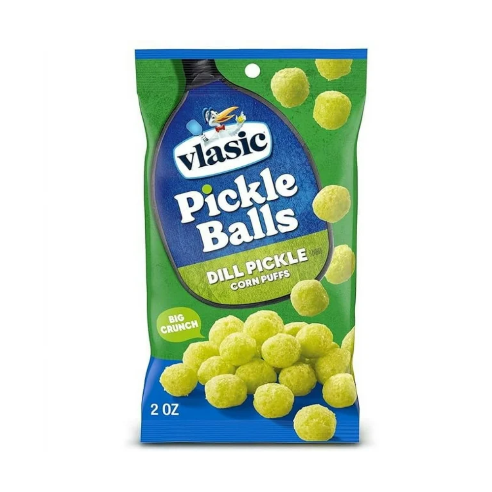 Pickle Balls Dill Pickle Corn Puffs Peg Bag 12 x 56g (2oz) image 0