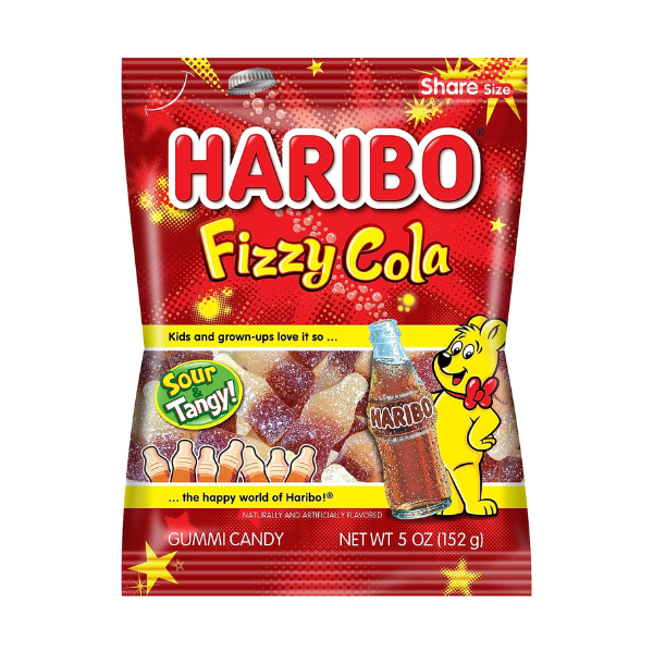Haribo Fizzy Cola Peg Bag 12 x 142g (5oz) image 0
