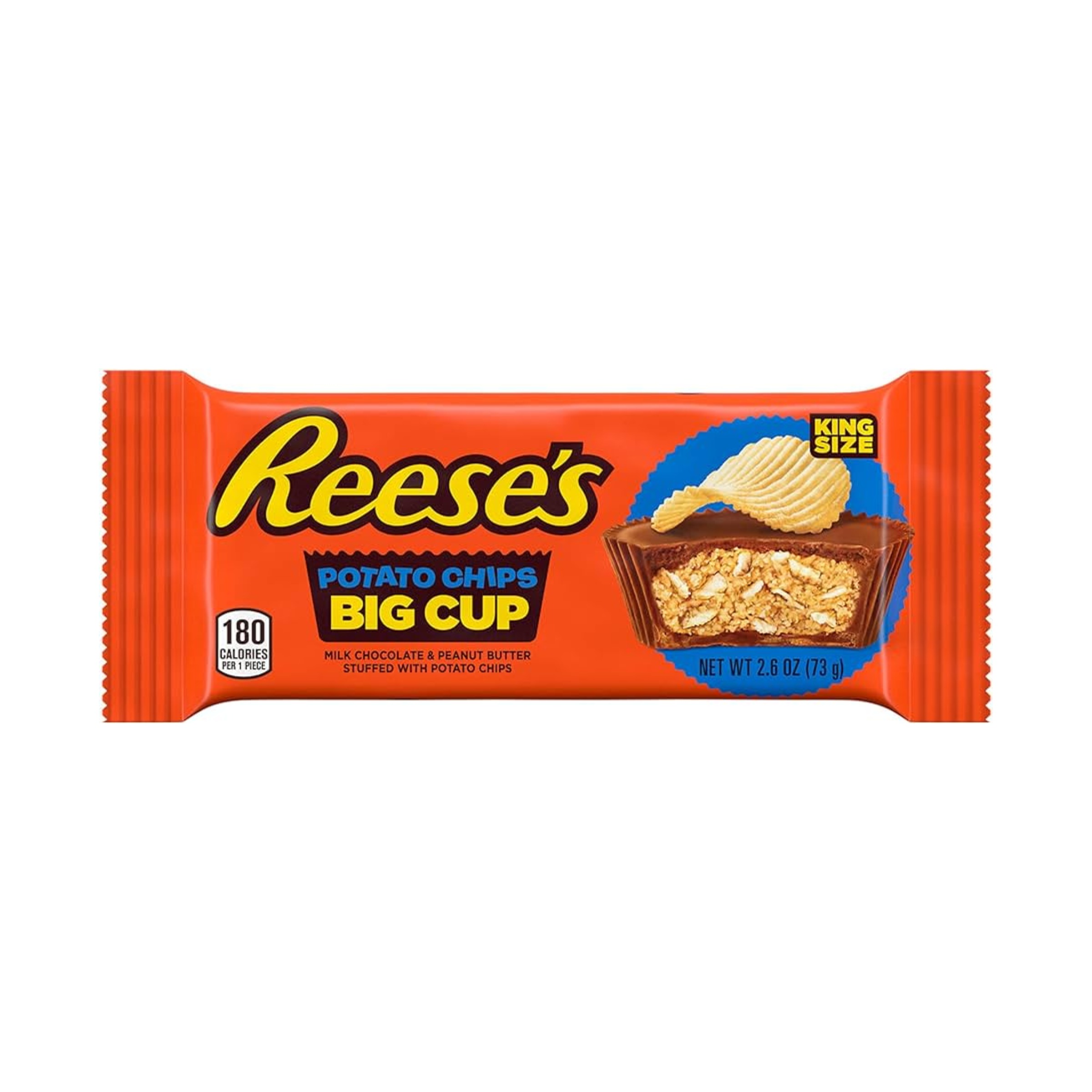 Reese's Big Cup Potato Chips King Size 16 x 73g (2.6oz) image 0