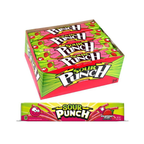 Sour Punch Strawberry Straws 24 x  57g(2oz) image 0