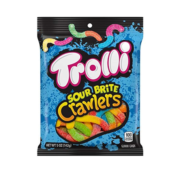 Trolli Sour Brite Crawlers Peg Bag 12 x 141g (5oz) image 0