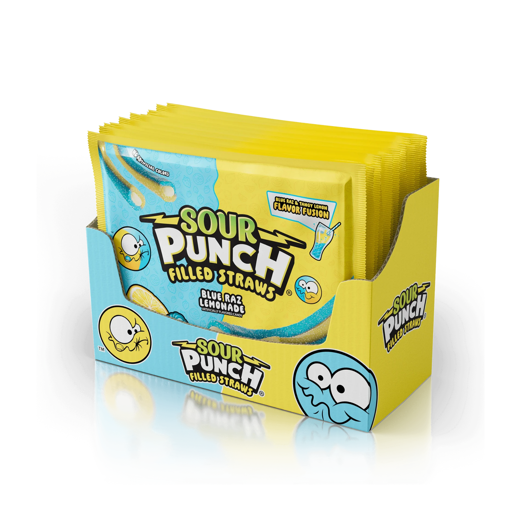 Sour Punch Filled Straws Blue Raz Lemonade 12 x 255g (9oz) image 0