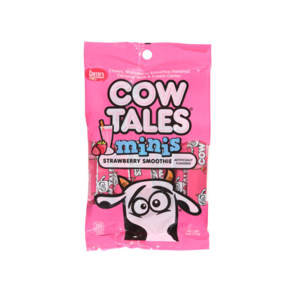 Cow Tales Minis Strawberry Smoothie Peg Bag 9 x 113g (4oz) image 0