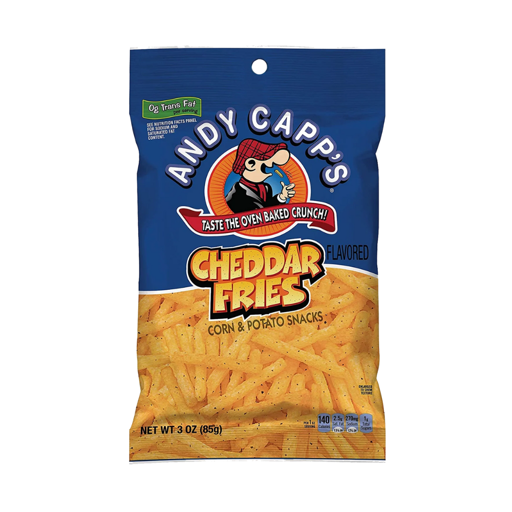 Andy Capp's Cheddar Fries Peg Bag 12 x 85g (3oz) image 0