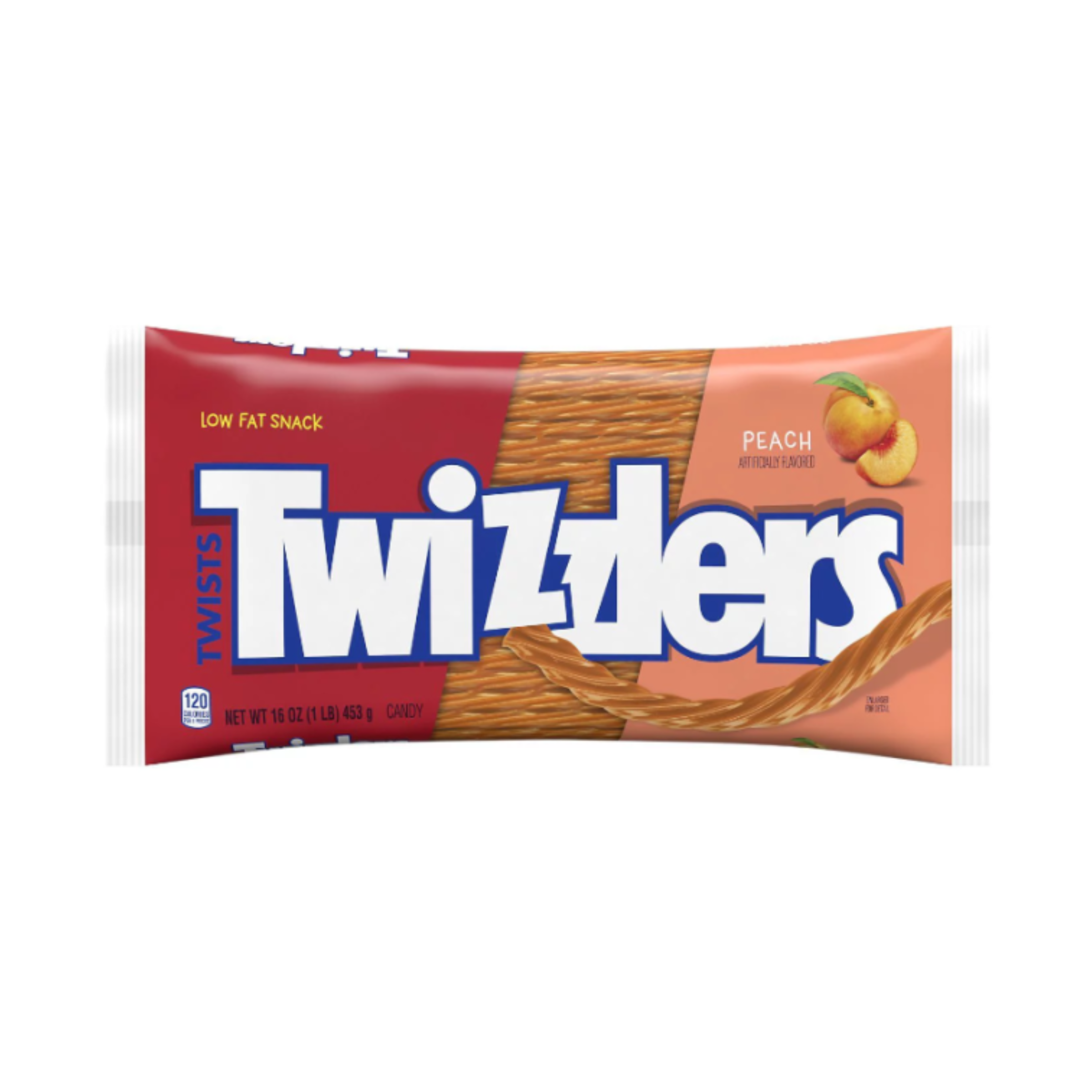 Twizzlers Peach Pop Filled Twists Big Bag 24x 453g(16oz) image 0