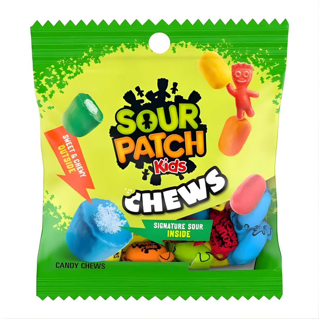Sour Patch Kids Chews Peg Bag 12 x 60g (2.12oz) image 0