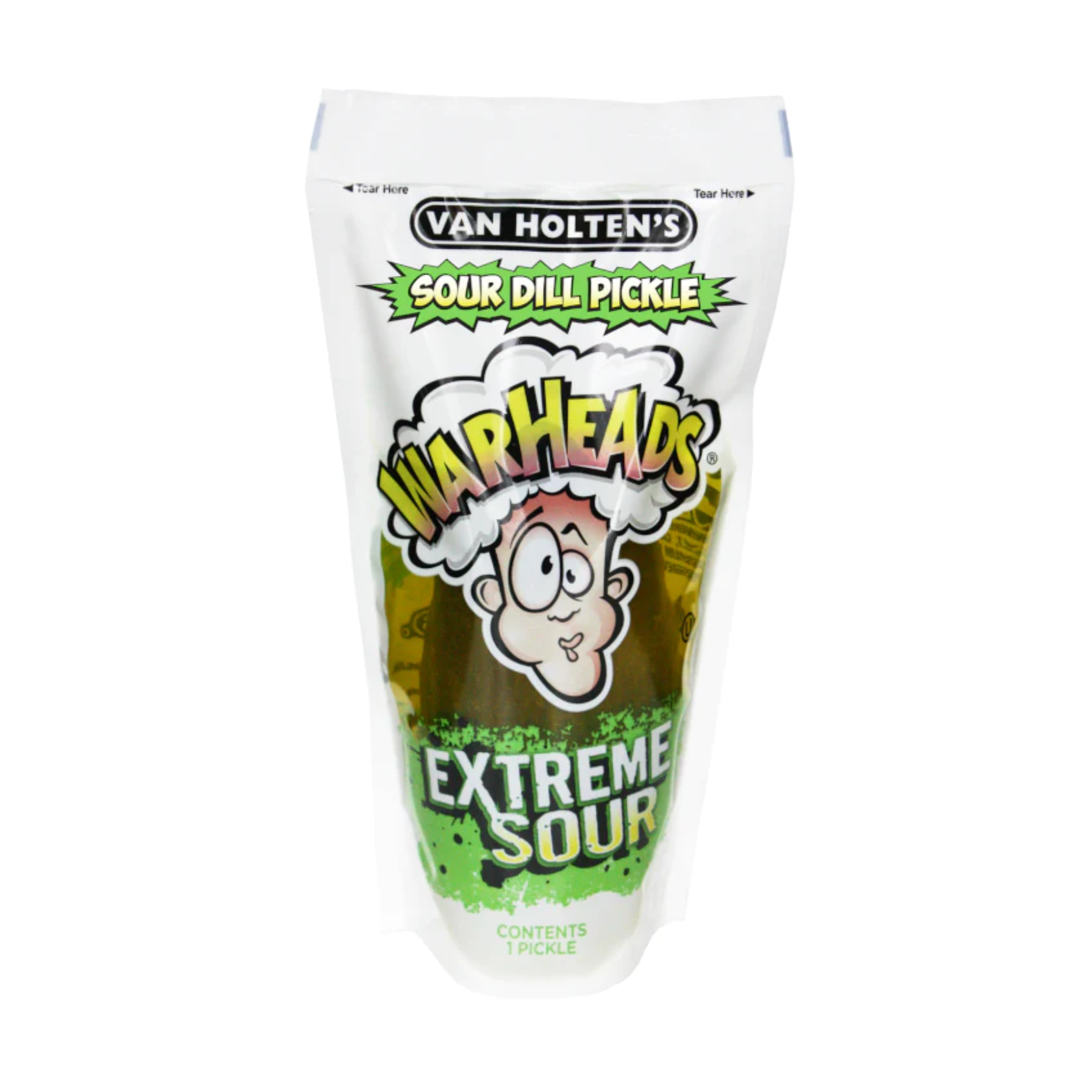 Van Holten's Warheads Extreme Sour Pickle Jumbo 12 x 140g (5oz) image 0