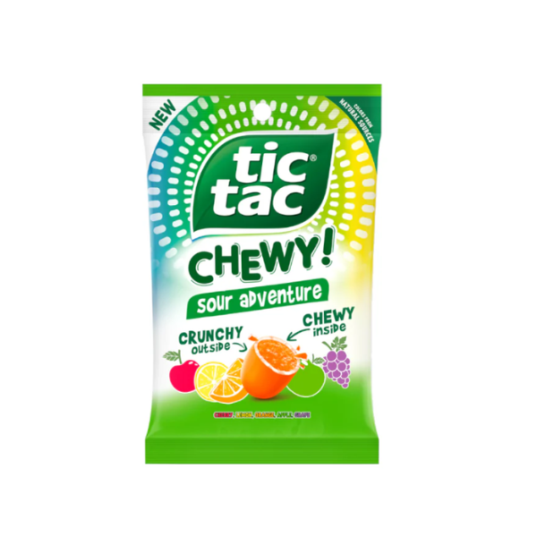 Tic Tac Chewy Sour Adventure Peg Bag 12 x 80g (2.8oz) image 0