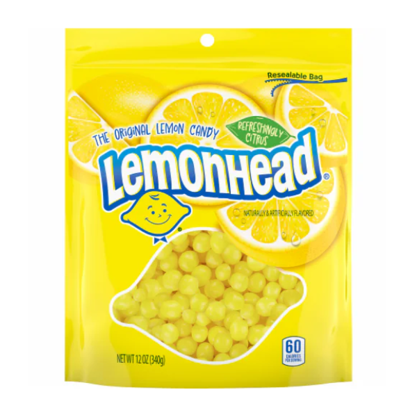 Lemonhead Original Lemon Candy Pouch Bag 6 x 340g  (12oz) image 0