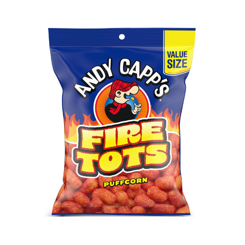 Andy Capp's Fire Tots Puffcorn Peg Bag 12 x 42.5g (1.5oz) image 0
