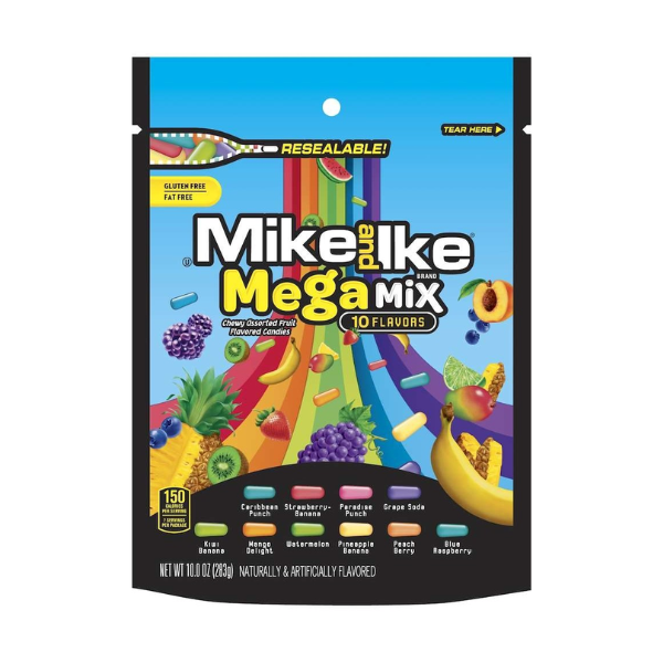 Mike and Ike Mega Mix Pouch Bag 8 x 283g (10oz) image 0