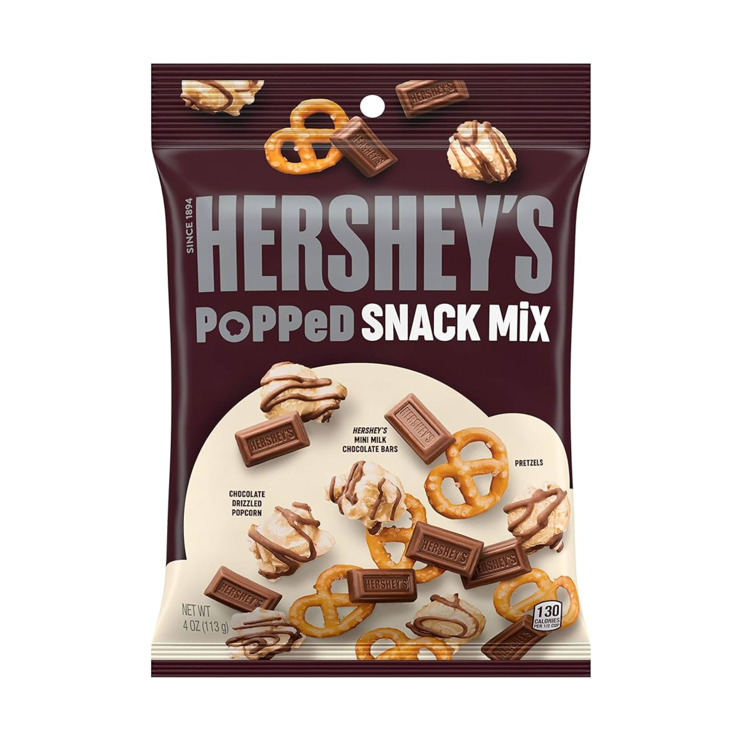 Hershey's Popped Snack Mix Peg Bag 12 x 113g (4oz) image 0