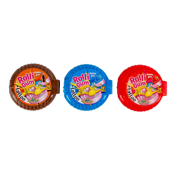 Funny Candy Rolligum Bubble Gum Mini Tape 30 x 15g image 0