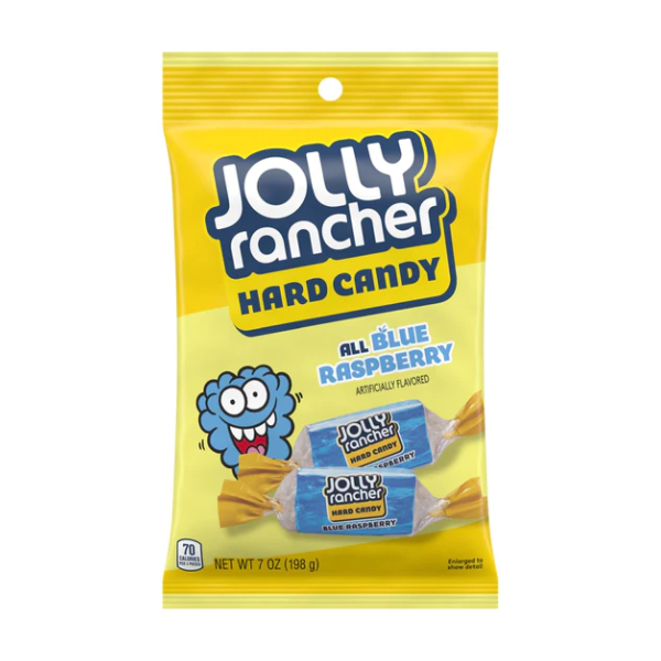 Jolly Rancher Hard Candy All Blue Raspberry Peg Bag 12 x 198g (7oz) image 0