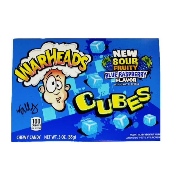 Warheads Cubes Blue Raspberry Theater Box 12 x 85g (3oz) image 0