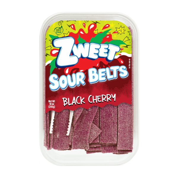 Zweet Sour Belts Black Cherry Tub 6 x 285g (10oz) image 0
