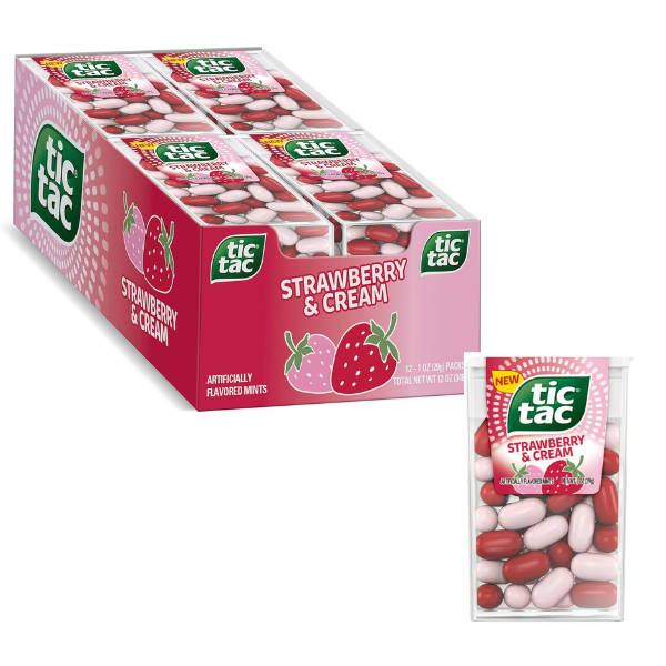 Tic Tac Strawberry &amp; Cream 12 x 29g (1oz) image 0