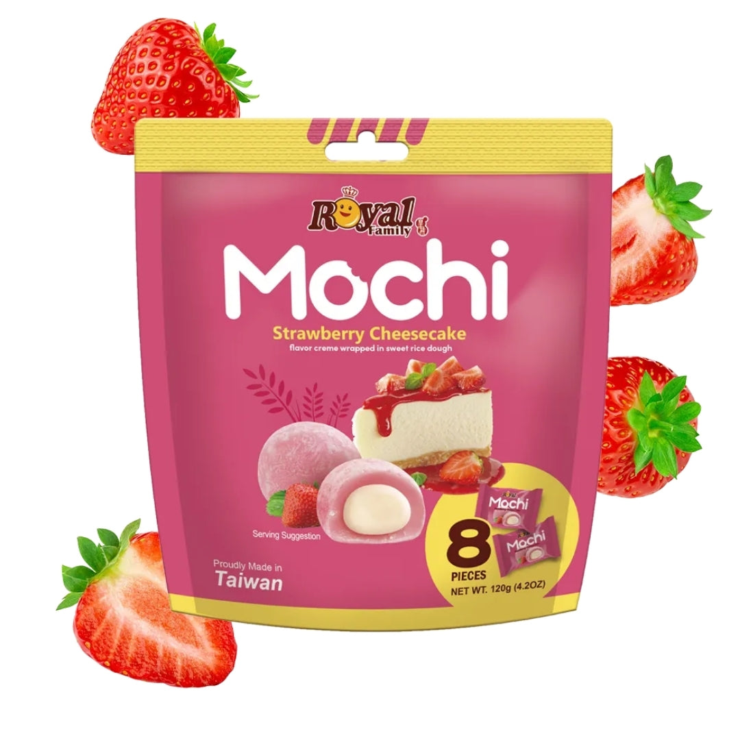 Royal Family Mochi Strawberry Cheesecake Pouch Bag 1 x 120g image 0