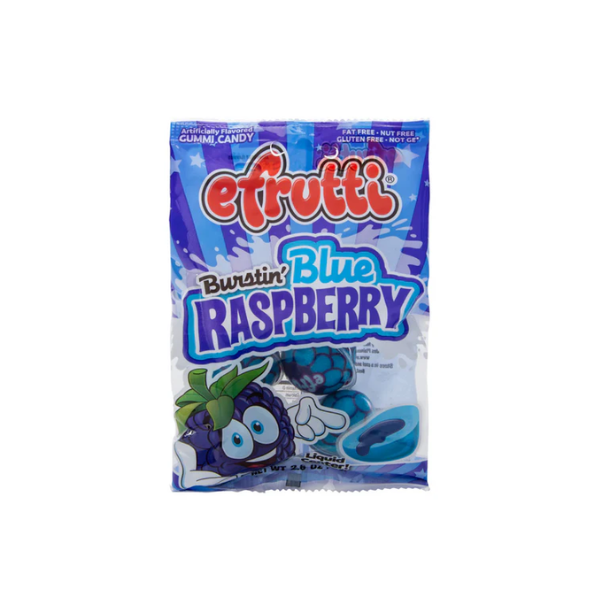 efrutti Burstin' Blue Raspberry Peg Bag 12 x 75g (2.6oz) image 0
