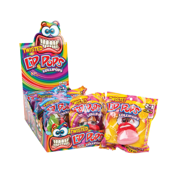 Flix Lip Pops Twisted Lollipops 12 x 23g (0.8oz) image 0