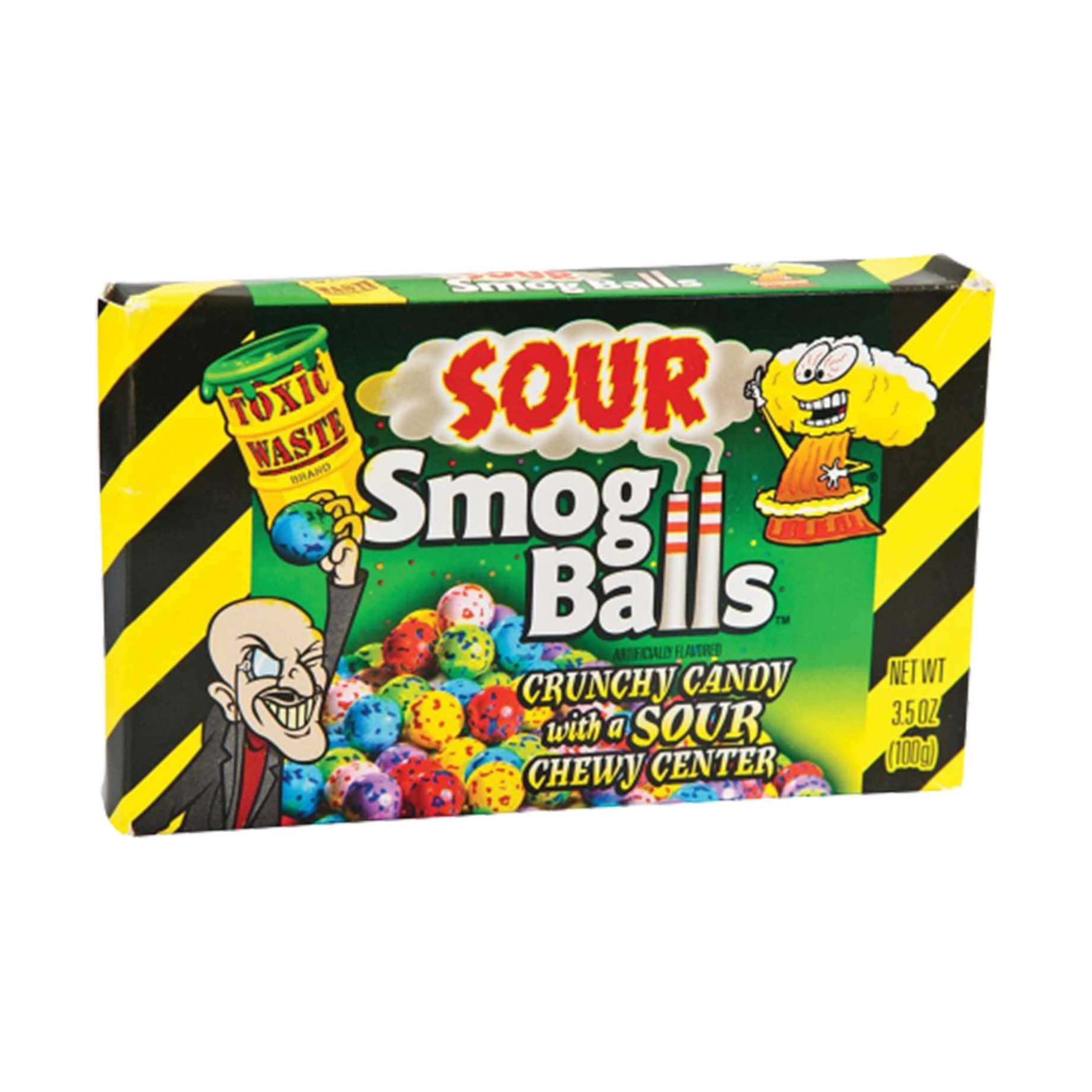 Toxic Waste Sour Smog Balls Theater Box 12 x 100g (3.5oz) image 0