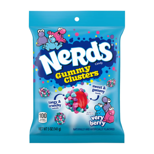 Nerds Gummy Clusters Very Berry Peg Bag 12 x 141g (5oz) image 0