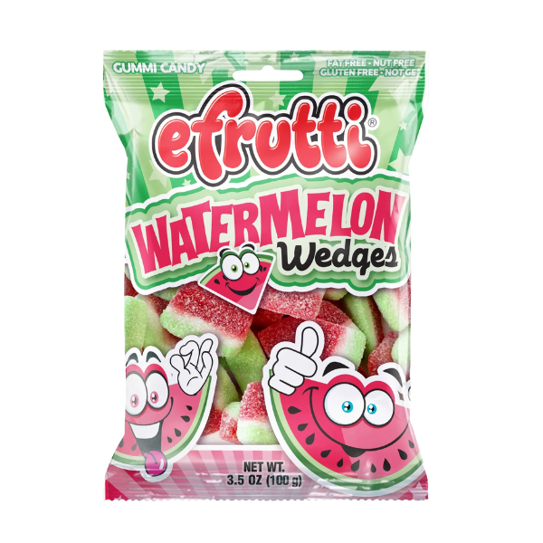 efrutti Watermelon Wedges Peg Bag 12 x 100g (3.5oz) image 0
