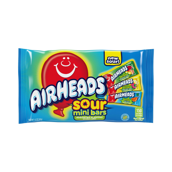 Airheads Sour Mini Bars Big Bag 1 x 340g (12oz) image 0
