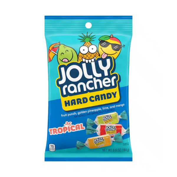 Jolly Rancher Hard Candy Tropical Peg Bag 12 x 184g (6.5oz) image 0