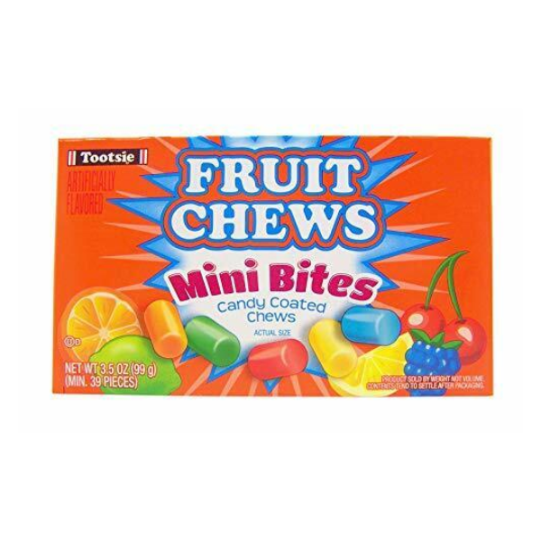 Tootsie Fruit Chews Mini Bites Theater Box 12 x 99g (3.5oz) image 0