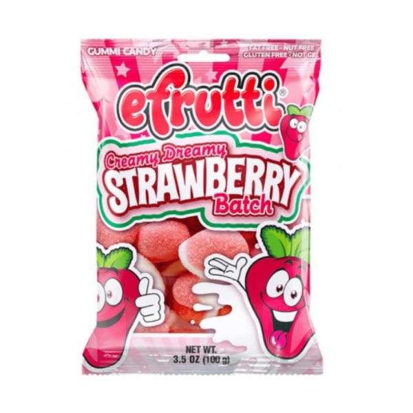 efrutti Creamy Dreamy Strawberry Batch Peg Bag 12 x 100g (3.5oz) image 0