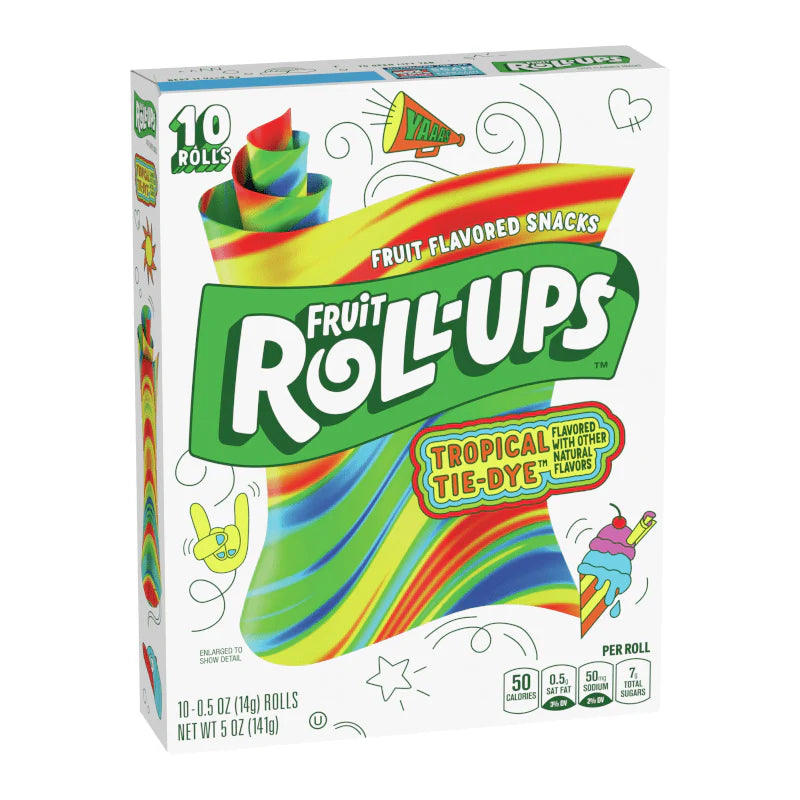 Fruit Roll-Ups Tropical Tie Dye 1 x 141g (5oz) image 0