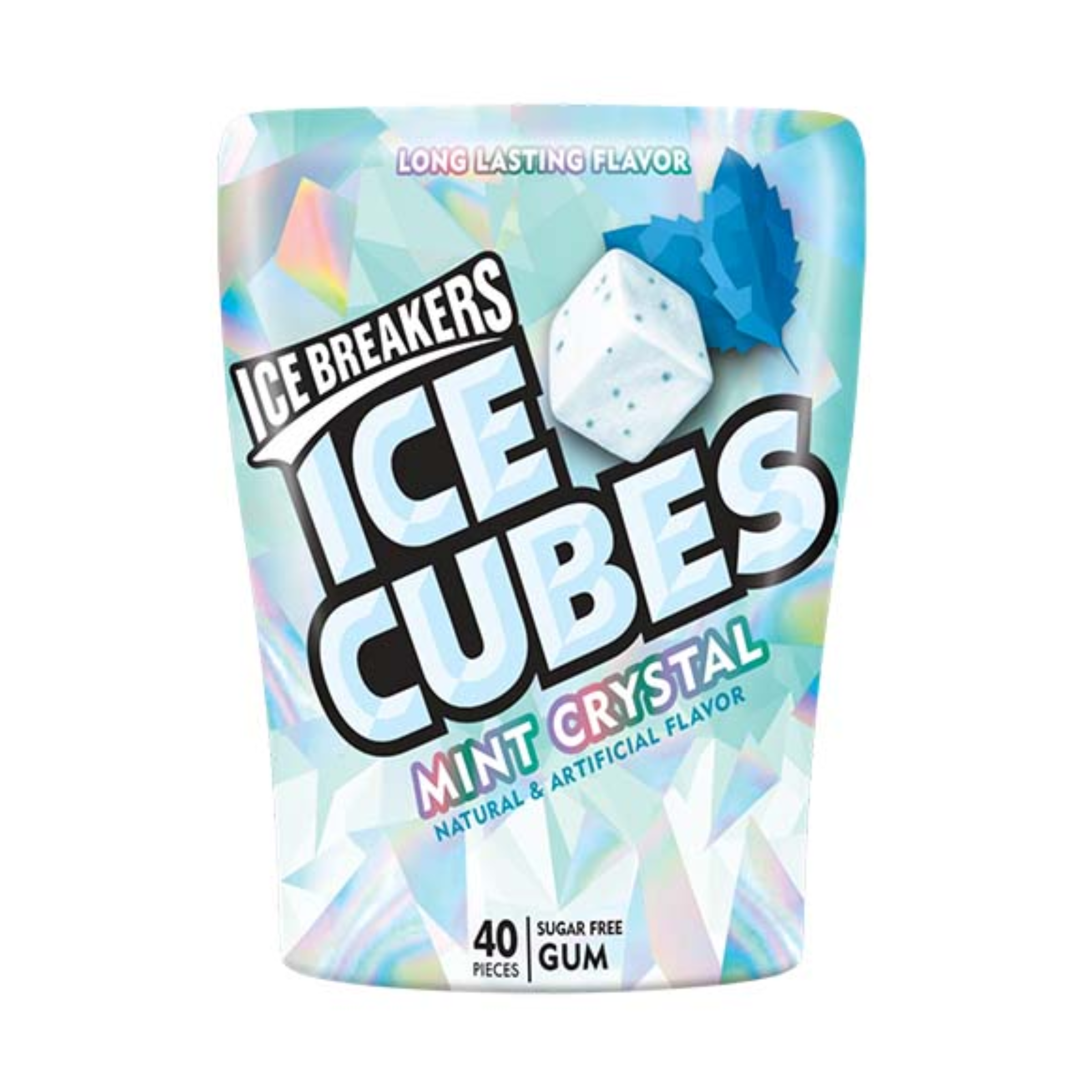 Ice Breakers Ice Cubes Mint Crystral  Gum Bottle Pack 4 x 92g (3.24oz) image 0