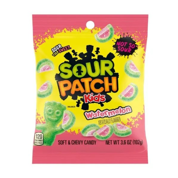 Sour Patch Kids Watermelon Peg Bag 12 x 102g (3.6oz) image 0