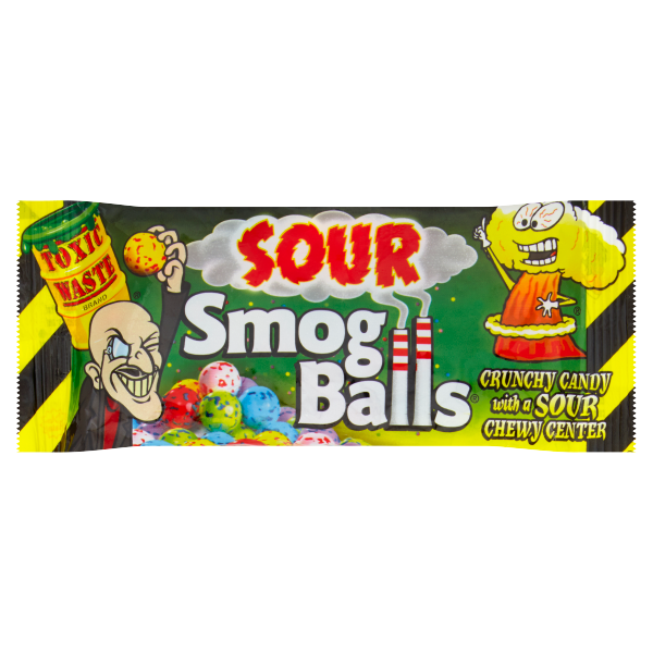 Toxic Waste Sour Smog Balls Crunchy with Chewy Centre 24 x 48g image 0
