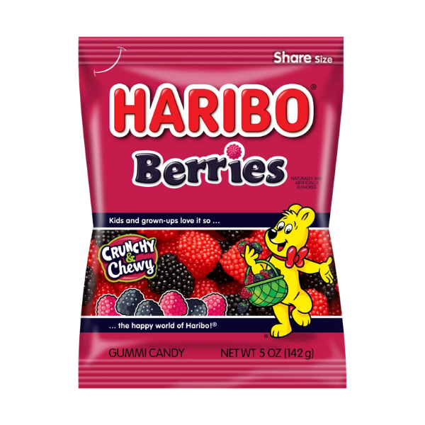 Haribo Berries Peg Bag 12 x 142g (5oz) image 0